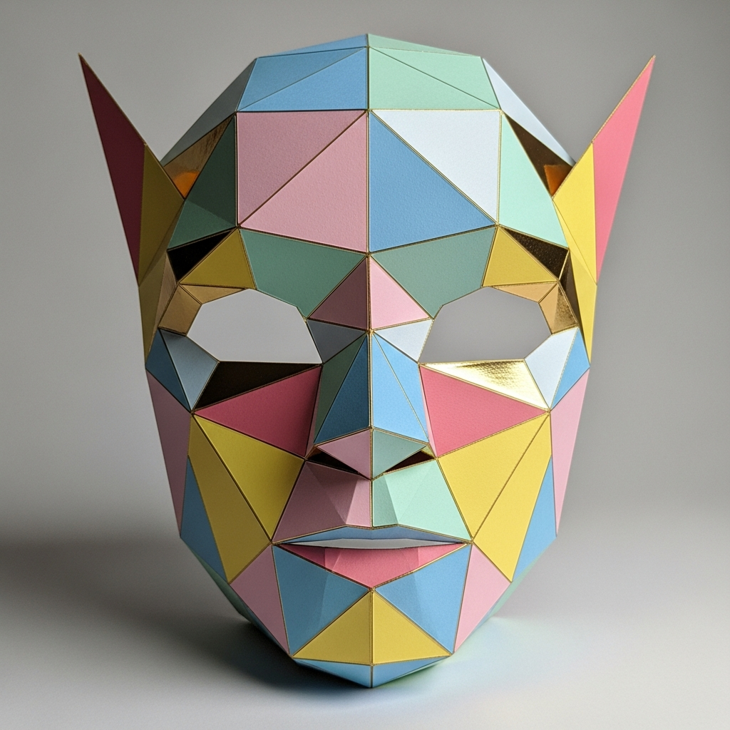 Masque géométrique papier